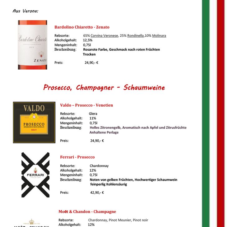 Roséweine & Prosecco