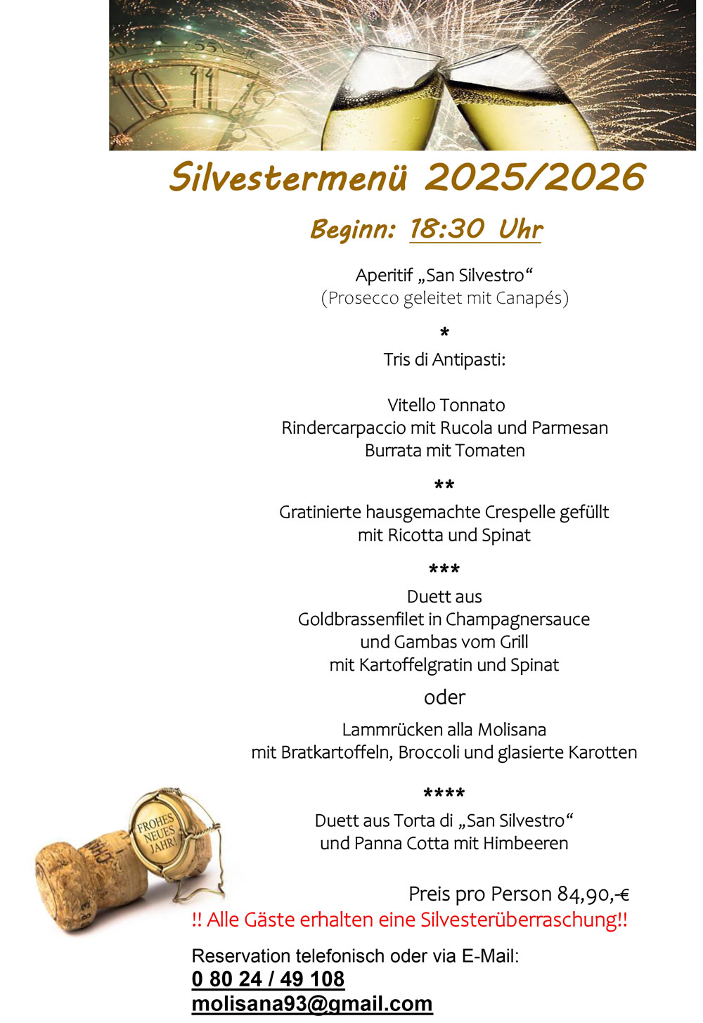 Wochenkarte - Ristorante Pizzeria La Molisana