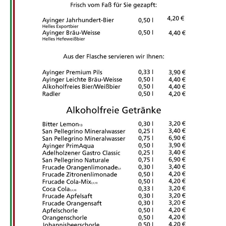 Biere & Alkoholfreie Getränke