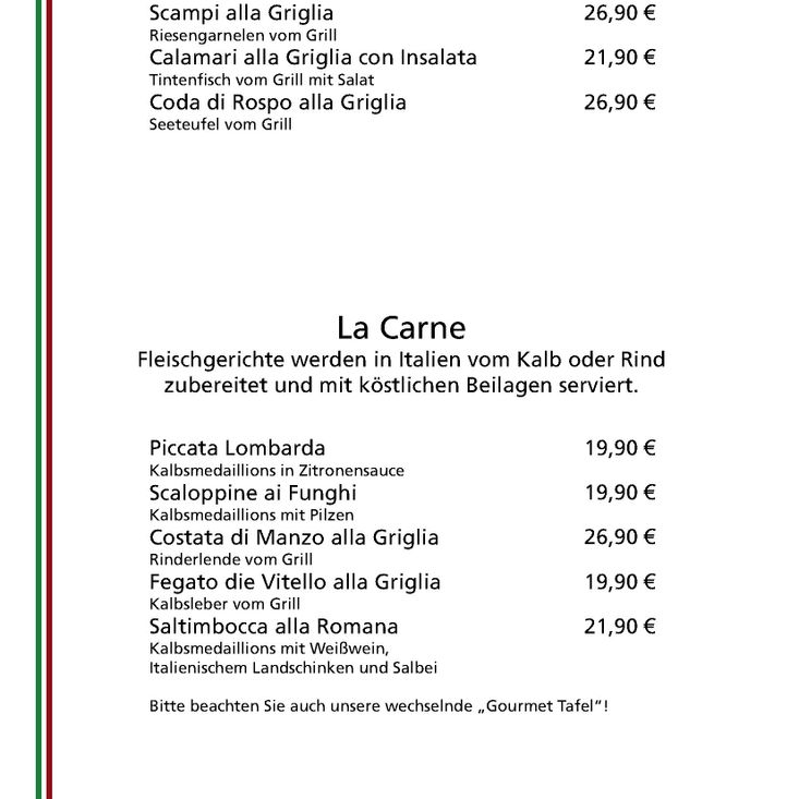 Fleisch & Fischgerichte